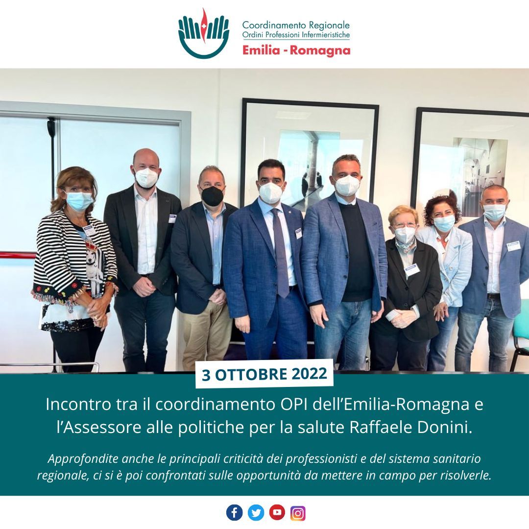 Incontro tra il Coordinamento OPI Emilia Romagna e l’Assessore Donini